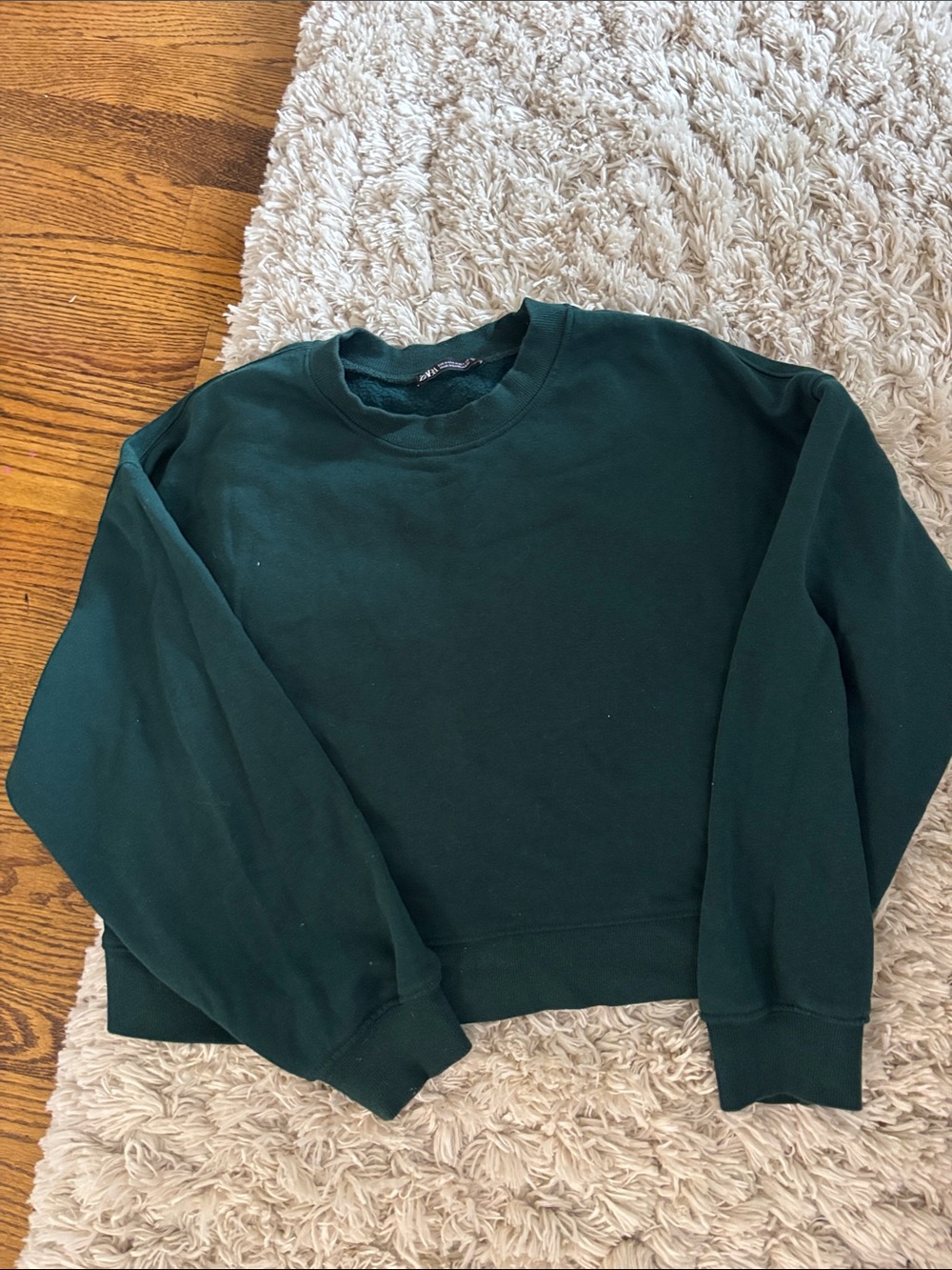 Zara Forest Green Crewneck Sweatshirt